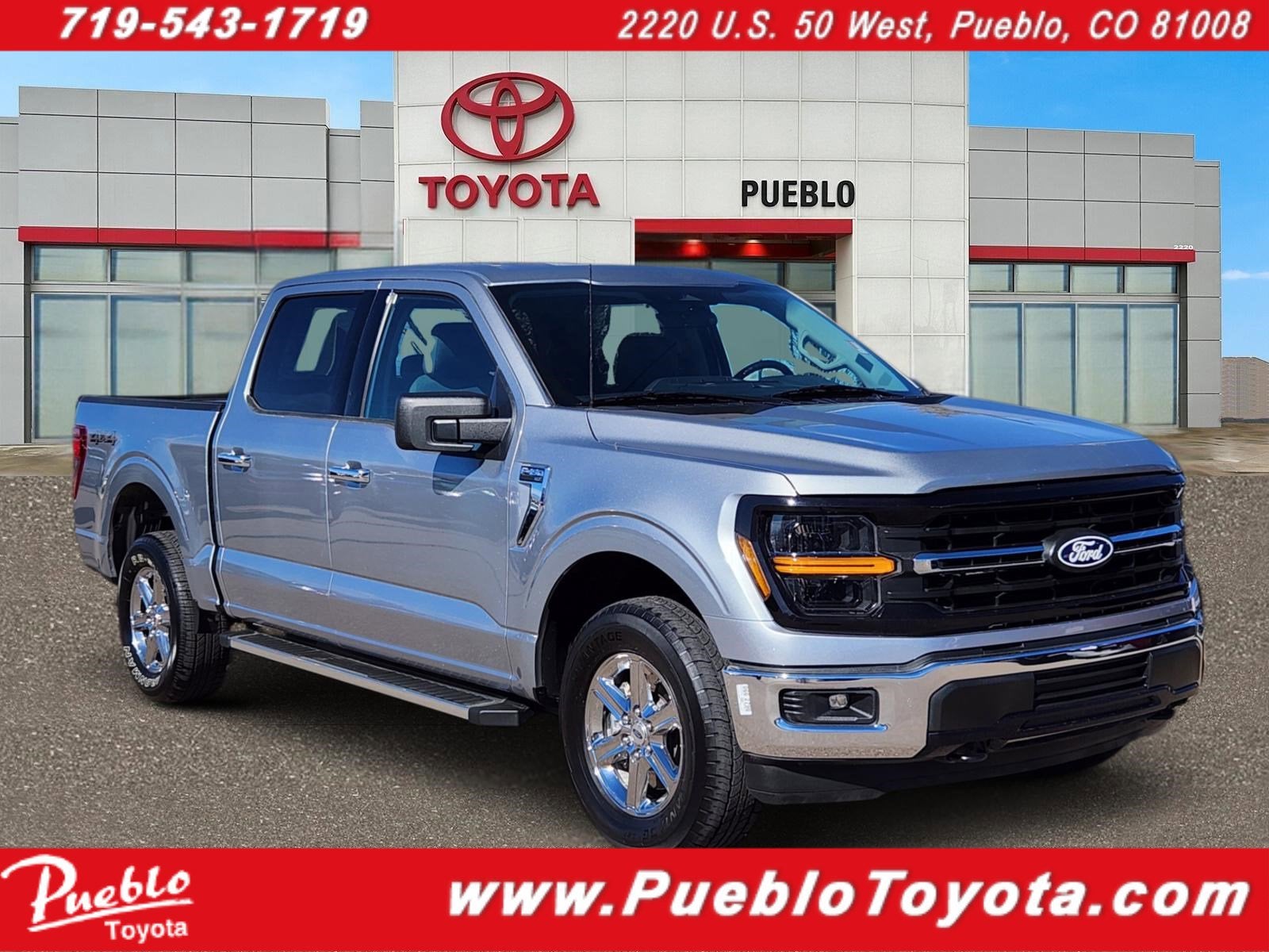 2025 Ford F-150 XLT in Silver — front three-quarter view