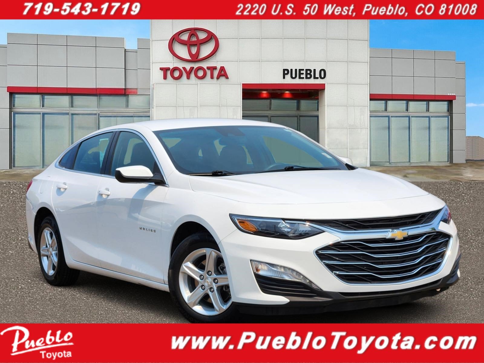 2024 Chevrolet Malibu LT in Summit White — front three-quarter view