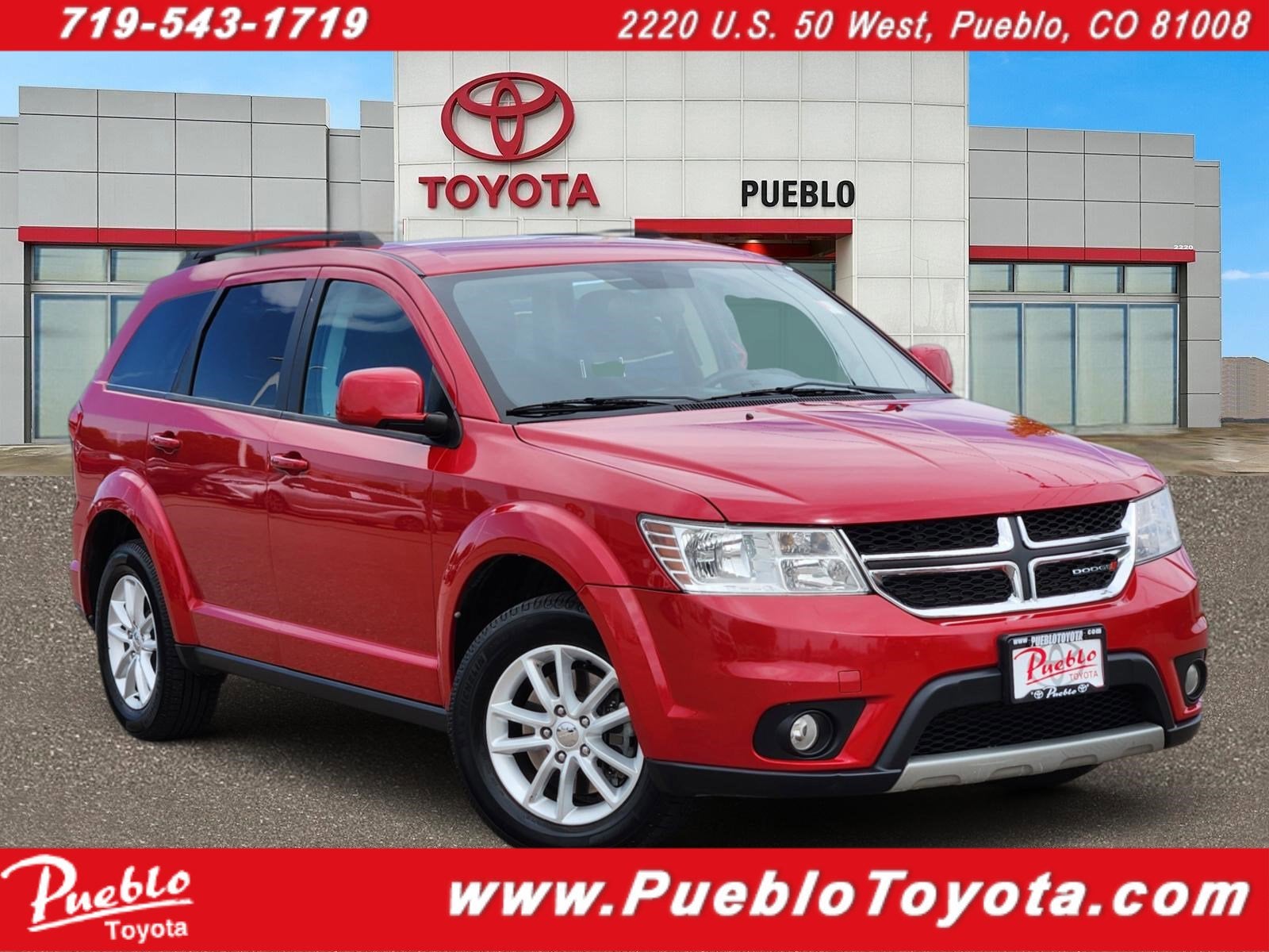 2017 Dodge Journey SXT in Redline 2 Coat Pearl — front three-quarter view