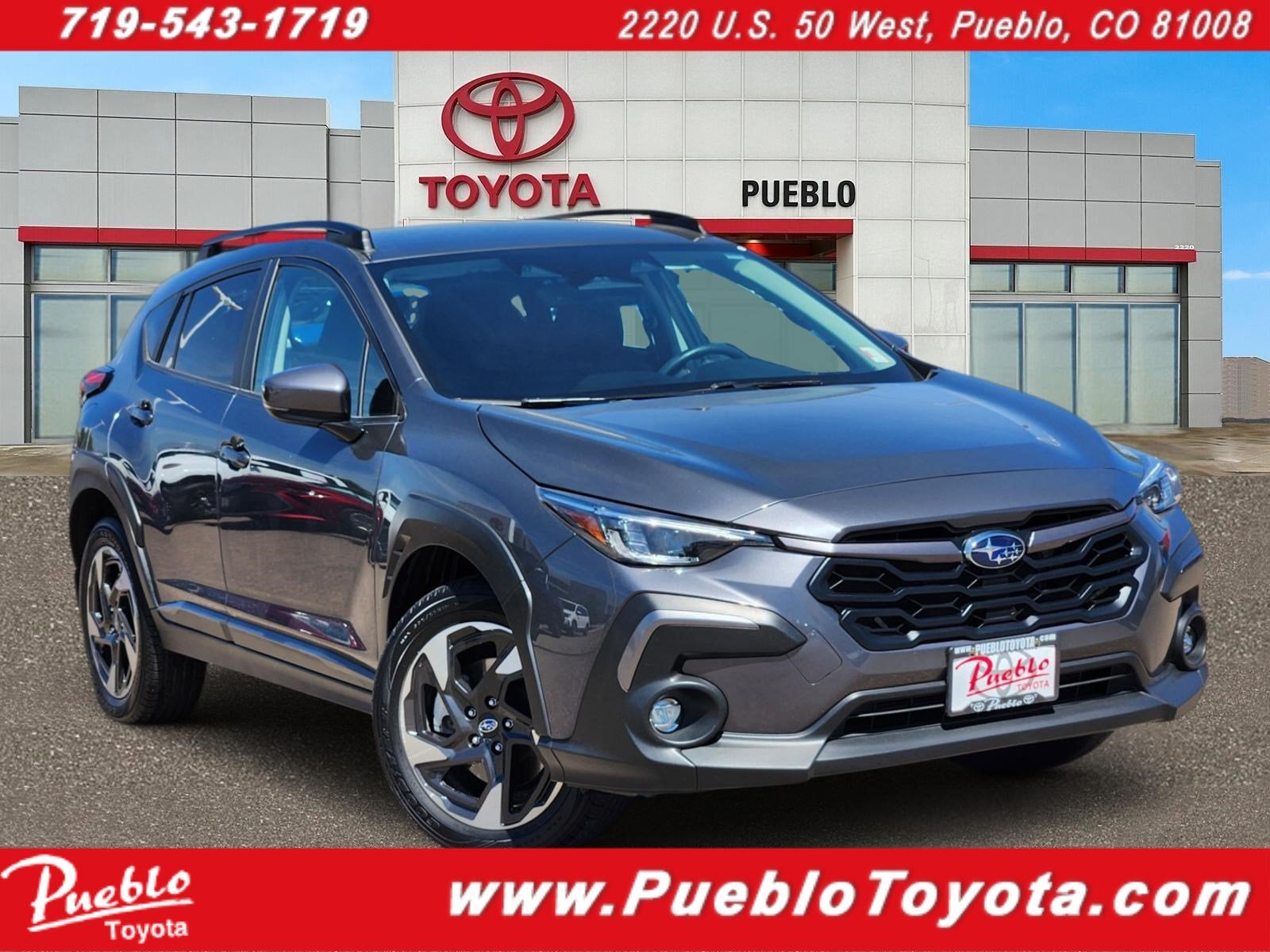2024 Subaru Crosstrek Limited in Magnetite Gray Metallic — front three-quarter view