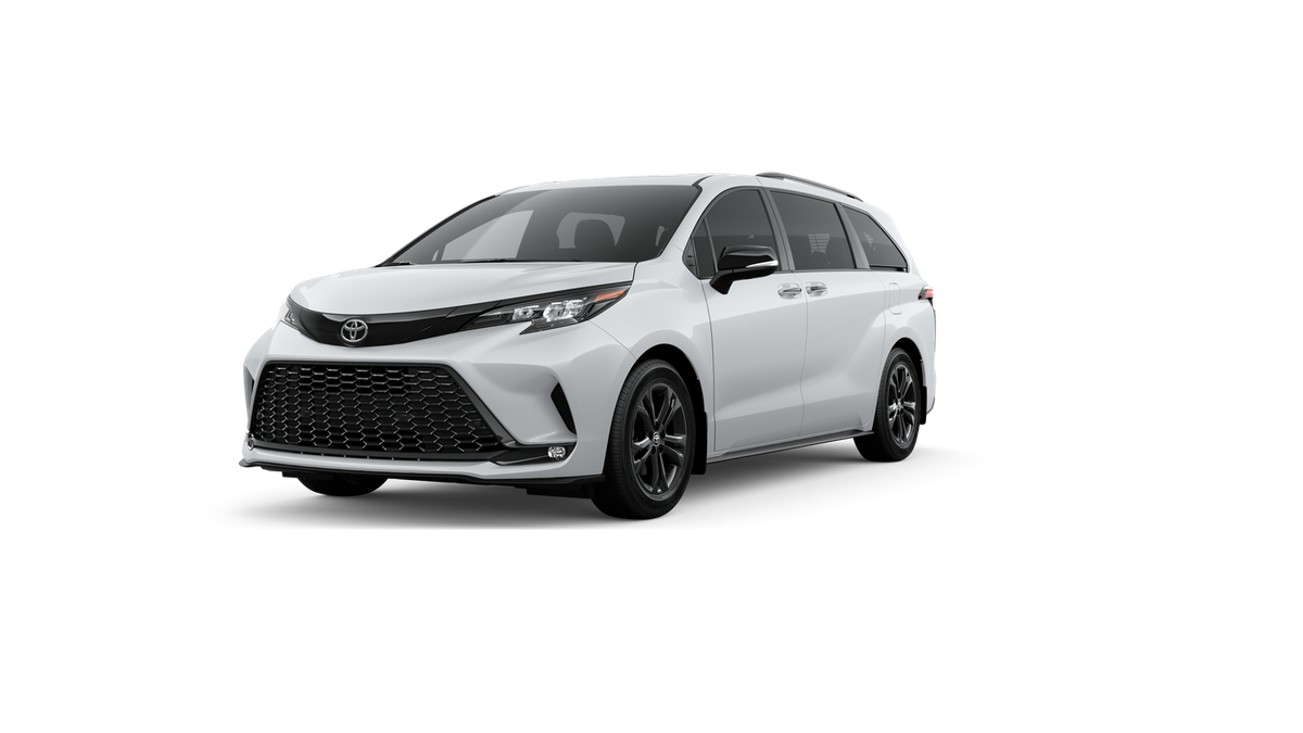 2026 Toyota Sienna XSE in Ice Cap — front three-quarter view