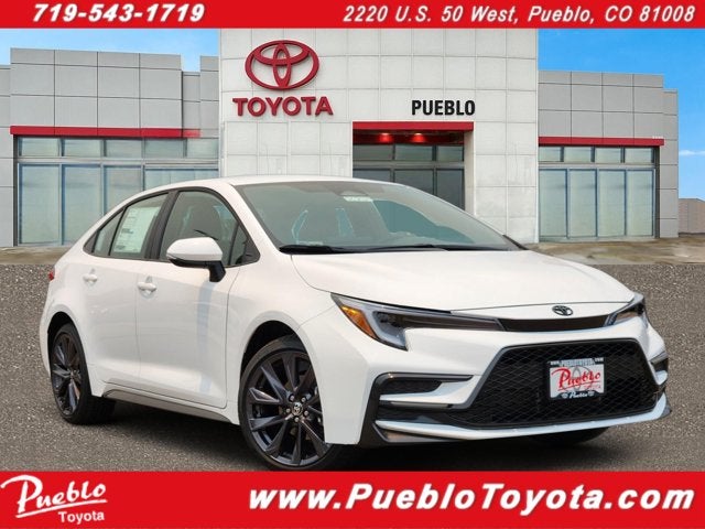 2026 Toyota Corolla SE in Ice Cap — front three-quarter view