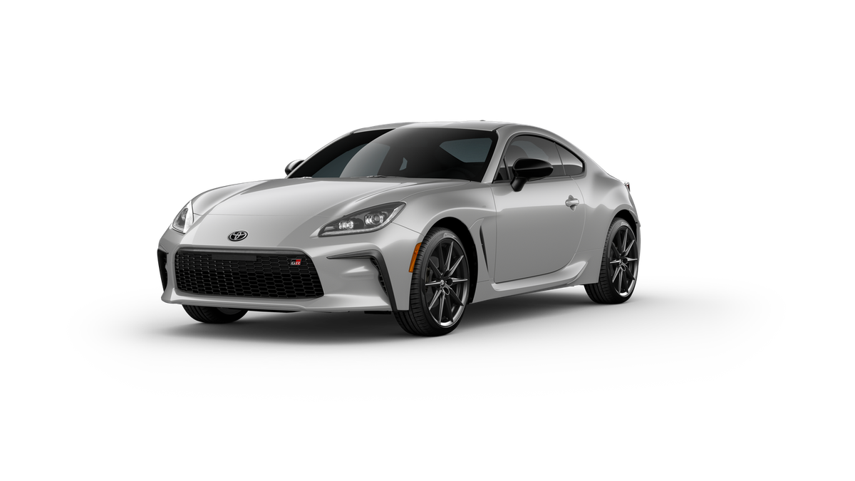 2026 Toyota GR86 Premium MT in Steel — front three-quarter view